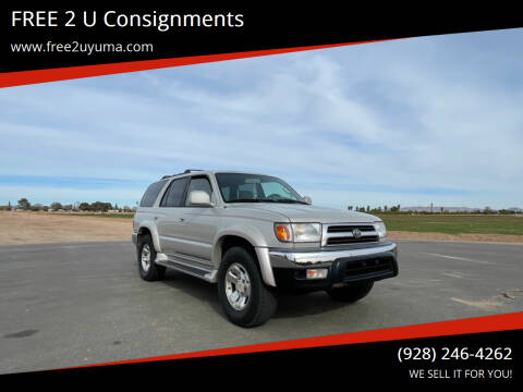 2000 Toyota 4Runner for sale at FREE 2 U Consignments in Yuma AZ