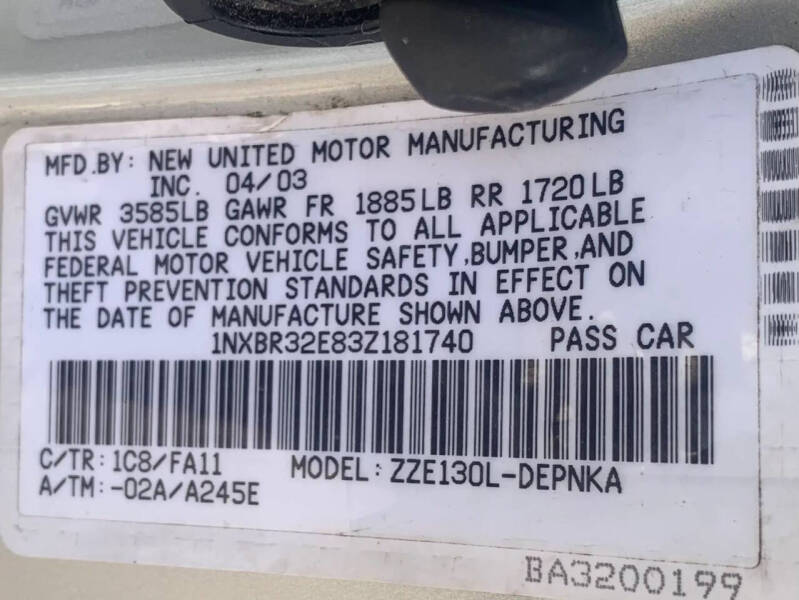 2003 Toyota Corolla