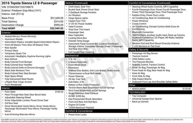 2016 Toyota Sienna