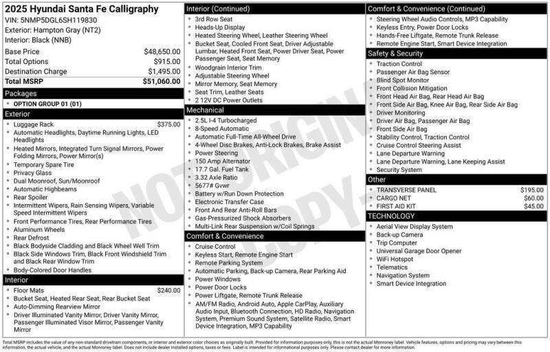 2025 Hyundai Santa Fe Calligraphy