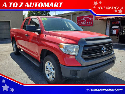 2014 Toyota Tundra for sale at A TO Z  AUTOMART in West Palm Beach FL