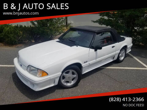 1991 Ford Mustang for sale at B & J AUTO SALES in Morganton NC