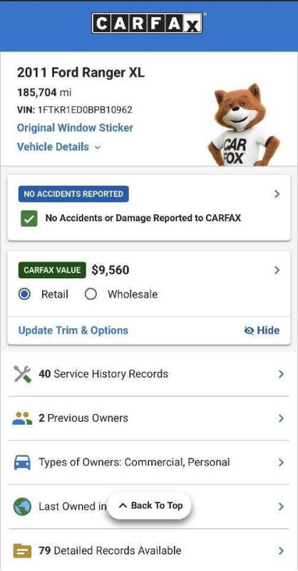 2011 Ford Ranger XL