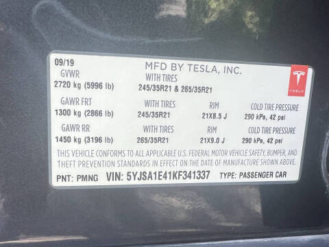2019 Tesla Model S Performance