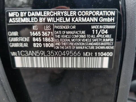 2005 Chrysler Crossfire