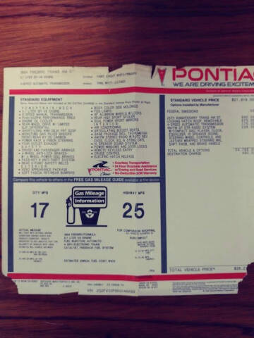 1994 Pontiac Firebird Trans Am 25th Anniversary