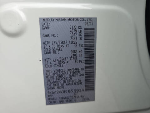 2015 Nissan Rogue SV