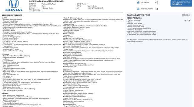 2023 Honda Accord Hybrid