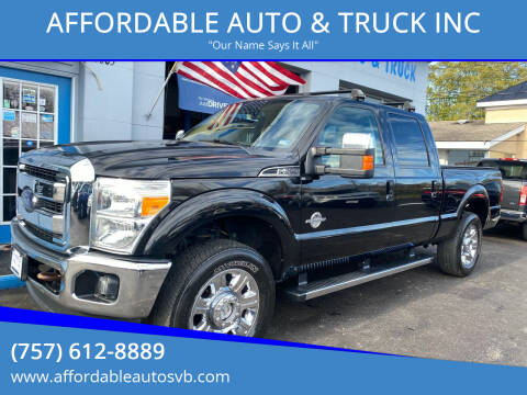 2012 Ford F-250 Super Duty for sale at AFFORDABLE AUTO & TRUCK INC in Virginia Beach VA