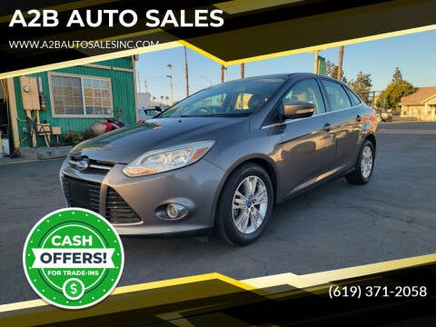 2012 Ford Focus for sale at A2B AUTO SALES in Chula Vista CA