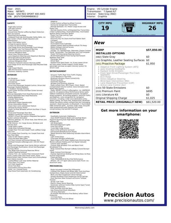 2021 Infiniti Q50 Red Sport 400