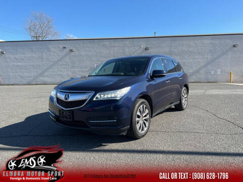 2016 Acura MDX for sale at Elmora Motor Sport in Elizabeth NJ