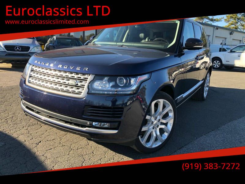 2014 Land Rover Range Rover for sale at Euroclassics LTD in Durham NC