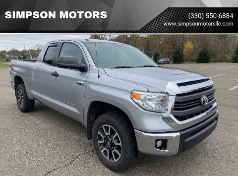 2014 Toyota Tundra for sale at SIMPSON MOTORS in Youngstown OH