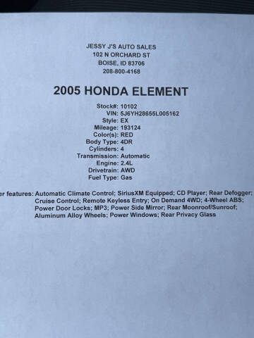 2005 Honda Element EX