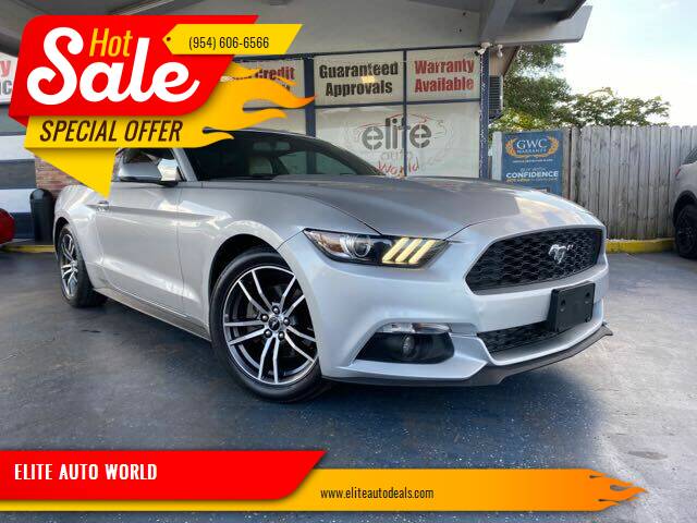 2017 Ford Mustang for sale at ELITE AUTO WORLD in Fort Lauderdale FL