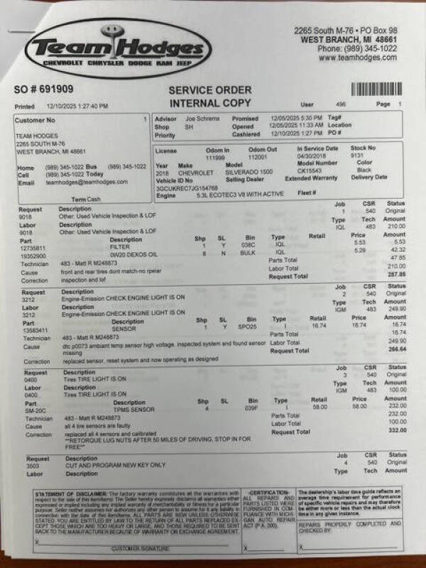 2018 Chevrolet Silverado 1500