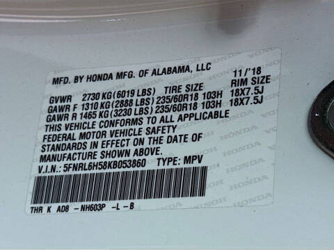 2019 Honda Odyssey EX