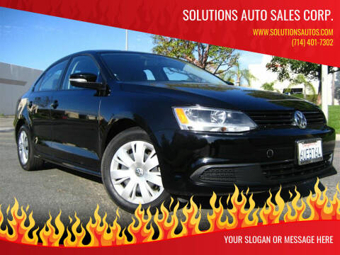 2012 Volkswagen Jetta for sale at Solutions Auto Sales Corp. in Orange CA
