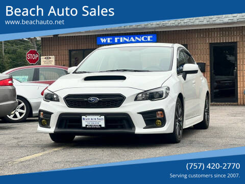 2018 Subaru WRX for sale at Beach Auto Sales in Virginia Beach VA
