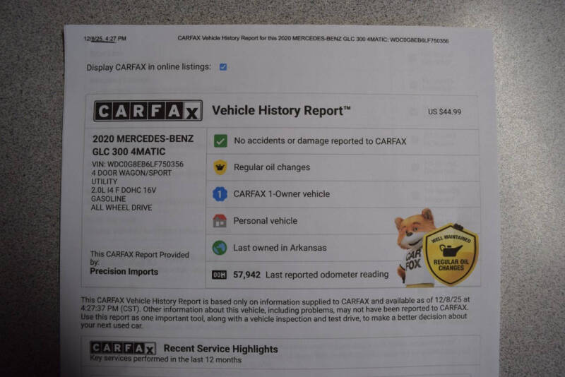 2020 Mercedes-Benz GLC GLC 300 4MATIC