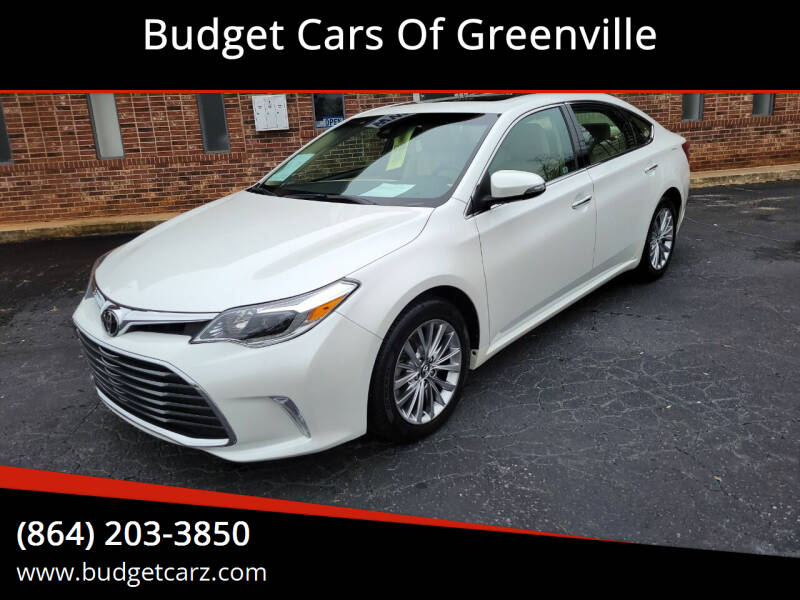 2016 Toyota Avalon for sale at Budget Cars Of Greenville in Greenville SC