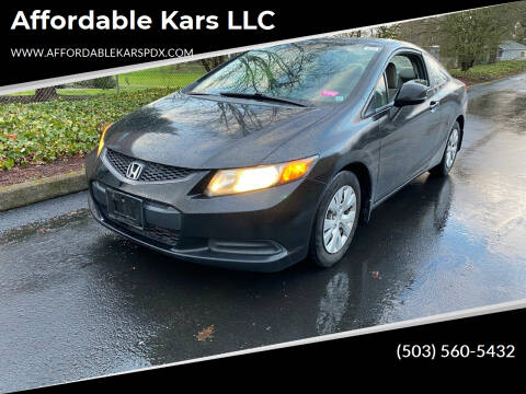 2012 Honda Civic for sale at Affordable Kars LLC in Portland OR