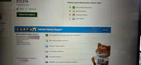 2017 Lincoln MKC Select