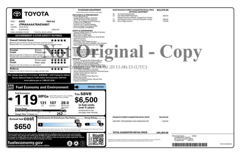2024 Toyota bZ4X XLE