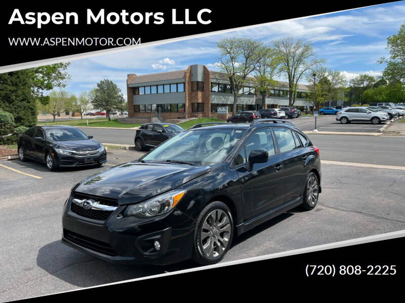 2012 Subaru Impreza for sale at Aspen Motors LLC in Denver CO