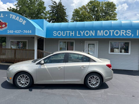 2013 Chevrolet Cruze for sale at South Lyon Motors INC in South Lyon MI