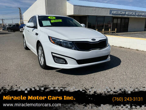2015 Kia Optima for sale at Miracle Motor Cars Inc. in Victorville CA