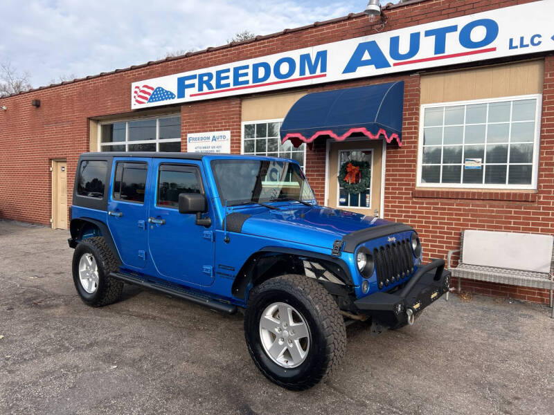 2016 Jeep Wrangler Unlimited for sale at FREEDOM AUTO LLC in Wilkesboro NC