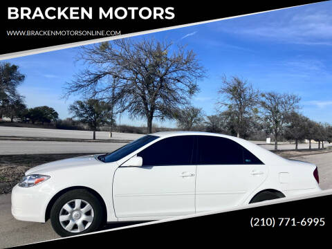 2004 Toyota Camry for sale at BRACKEN MOTORS in San Antonio TX