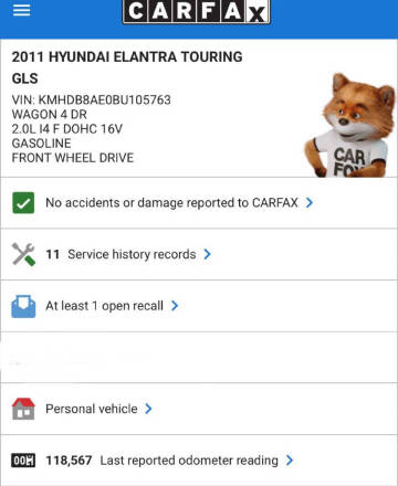 2011 Hyundai Elantra Touring GLS