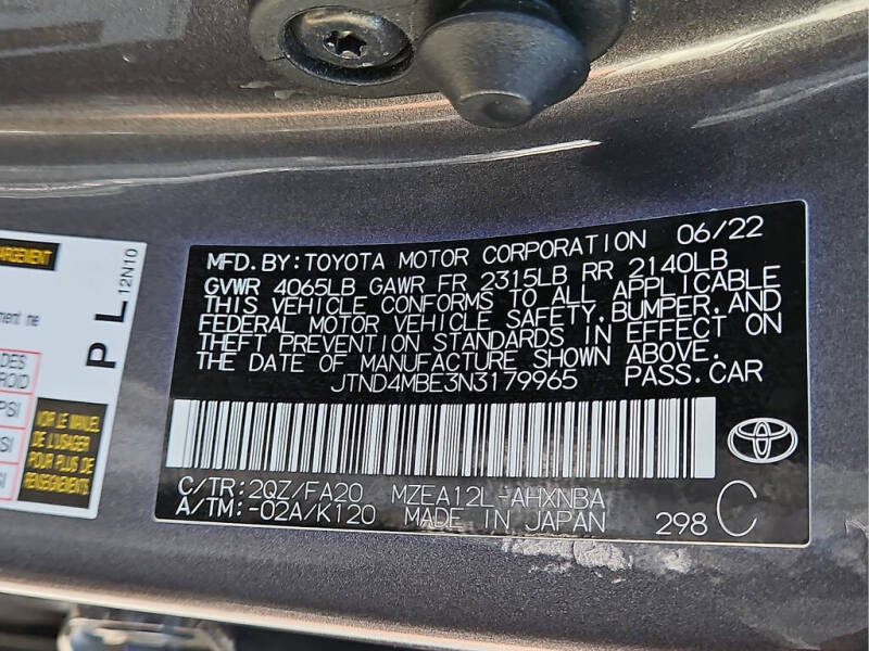 2022 Toyota Corolla Hatchback SE