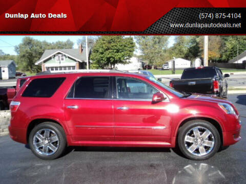 2012 GMC Acadia for sale at Dunlap Auto Deals in Elkhart IN