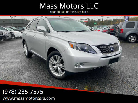 2010 Lexus RX 450h for sale at Mass Motors LLC in Worcester MA