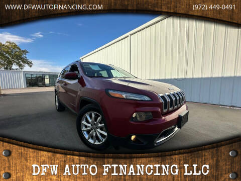 2014 Jeep Cherokee for sale at DFW AUTO FINANCING LLC in Dallas TX