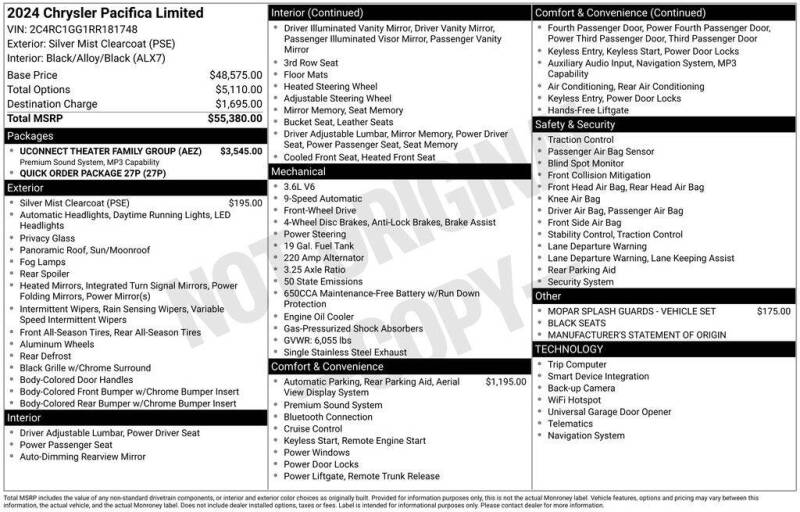 2024 Chrysler Pacifica Limited