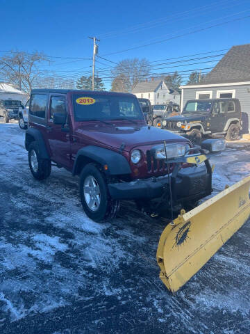 2013 Jeep Wrangler for sale at CROSSROADS AUTOMOTIVE in Scarborough ME