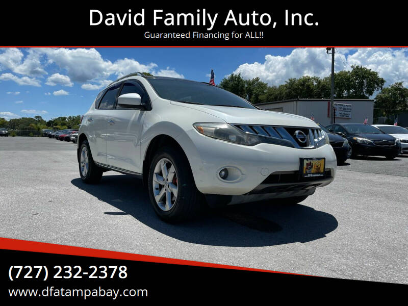 2009 Nissan Murano for sale at David Family Auto, Inc. in New Port Richey FL