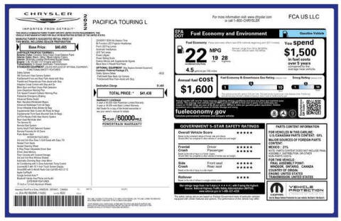 2022 Chrysler Pacifica Touring L