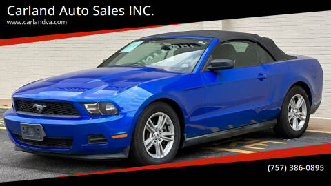 2011 Ford Mustang for sale at Carland Auto Sales INC. in Portsmouth VA