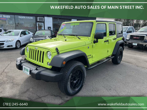 2016 Jeep Wrangler Unlimited for sale at Wakefield Auto Sales of Main Street Inc. in Wakefield MA