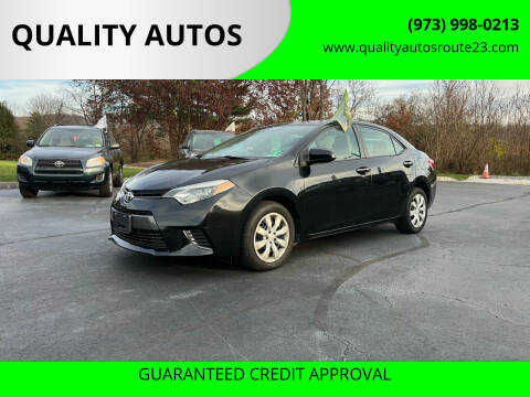 2016 Toyota Corolla for sale at QUALITY AUTOS in Hamburg NJ