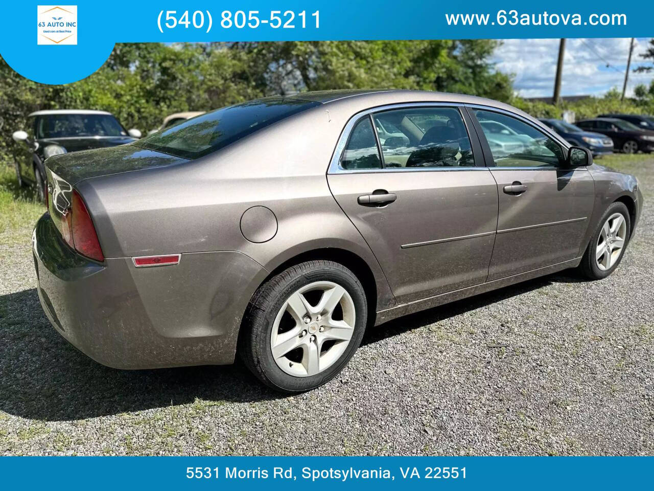 2011 Chevrolet Malibu for sale at 63 Auto Inc in Spotsylvania, VA