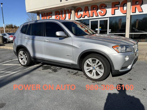 2013 BMW X3 for sale at Power On Auto LLC in Monroe NC