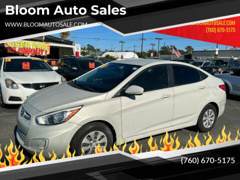2016 Hyundai Accent for sale at Bloom Auto Sales in Escondido CA