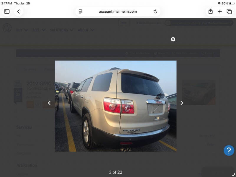 2012 GMC Acadia SLE